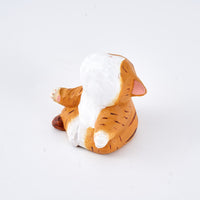Yara Carved Wooden Serene Cat in Lotus Pose