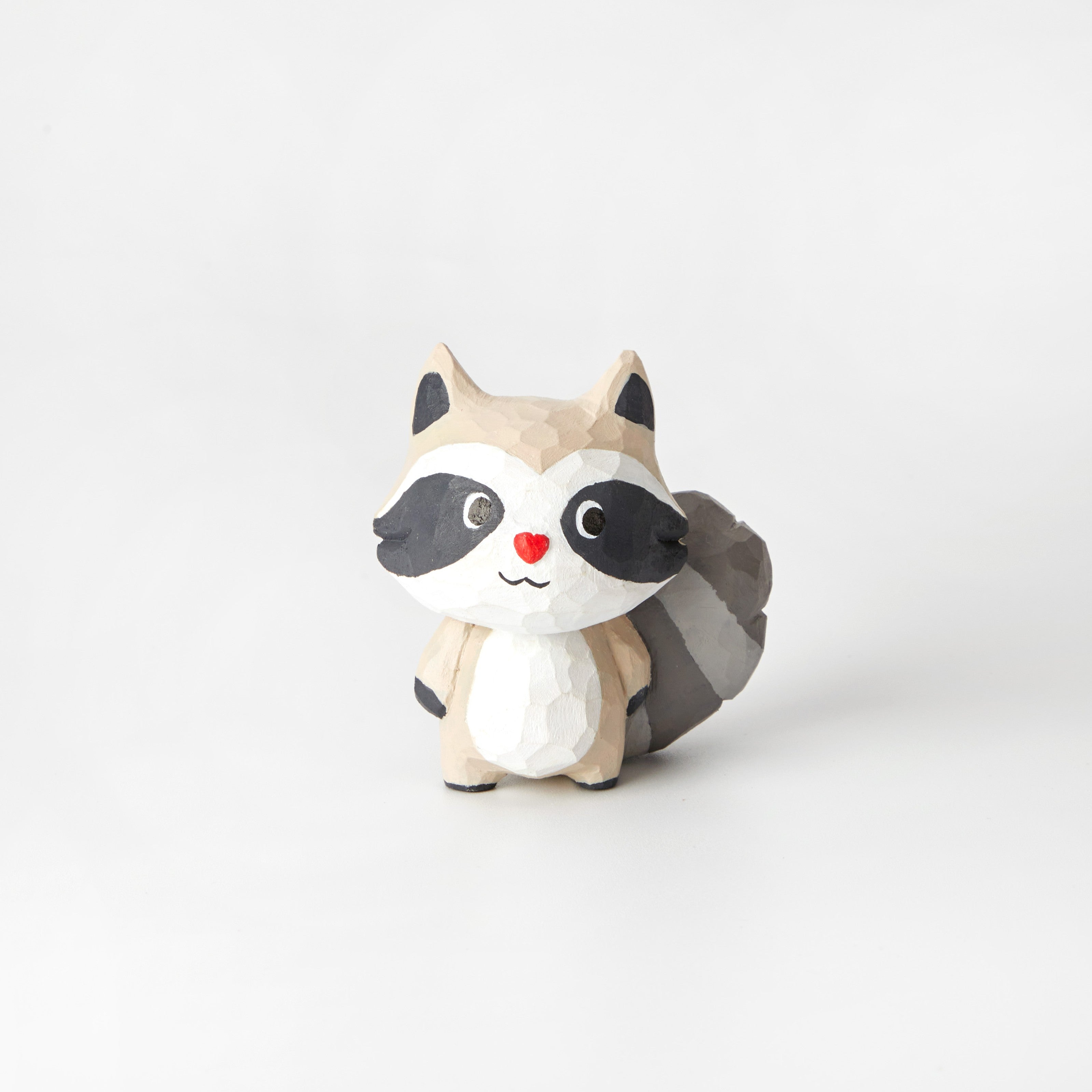 Wise Racoon Runi Carved Wooden Wise Raccoon – Mokuomo