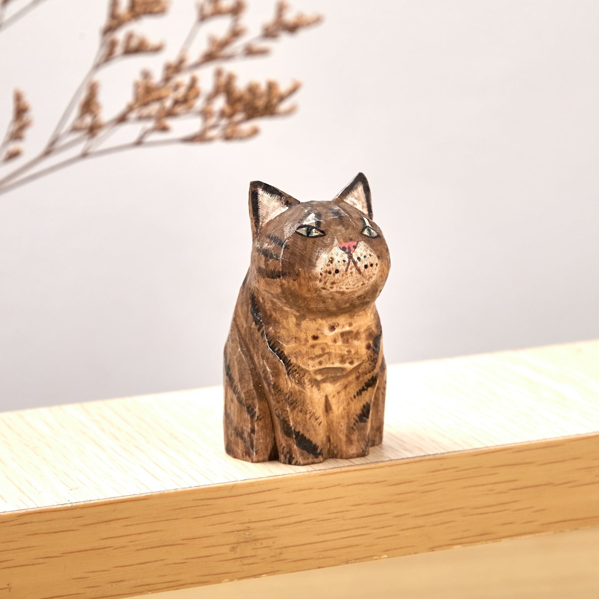 木彫りのネコ 置物 在銘 オブジェ / Wooden carved cat 木彫りのネコ 置物 在銘 オブジェ / Wooden carved cat Amazon.co.jp